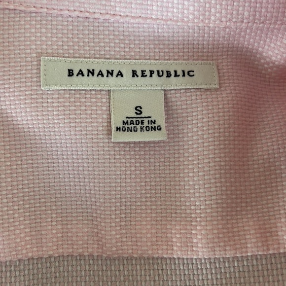 Pink Banana Republic Button Down Textured Blouse - Picture 5 of 6